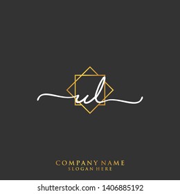 UL Initial handwriting logo template