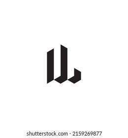 UL initial logo letters in high quality professional design that will print well across any print media