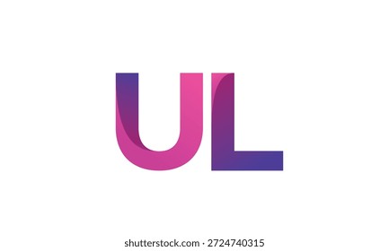UL Letter Gradient Monogram Logo for Modern Business Branding