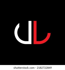 UL-Brief-Logo kreatives Design mit Vektorgrafik