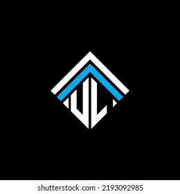 UL letter logo creative design with vector graphic, UL simple and modern logo.