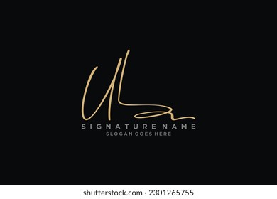 UL Letter Signature Logo Template elegant design logo Sign Symbol template vector icon