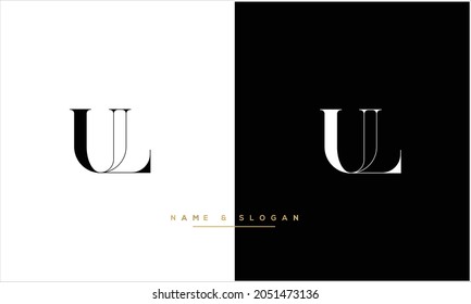UL ,LU Abstract Letters Logo monogram