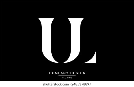 UL, LU Abstract Letters Logo Monogram Font Icon Vector