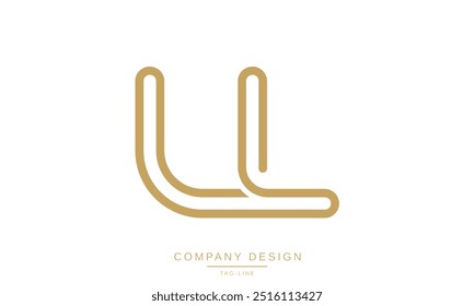 UL, LU Abstract Letters Logo Monogram Design Font