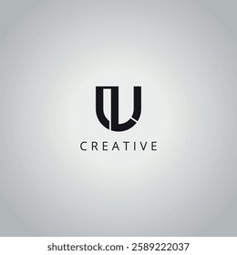 UL LU Creative Minimal Business Letter Logo Design Vector Icon Symbol.
