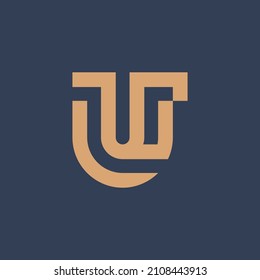 UL LU logo. the letter U and L perfectly combined into a new, modern and original Logo