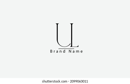 UL LU U L abstract vector logo monogram template