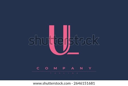 UL Modern Initials Logo Design. Branding logo with stylized initials showcasing bold design and modern aesthetic. Ideal for professional business branding or creative projects focusing on minimalistic