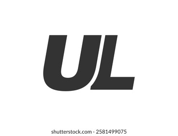 UL Techno Editable Font Logo For Corporate Branding. Bold, Futuristic Design With Unique Typographic Ideas. Minimal Custom Type And Dynamic Letter Variations For Promotion, Printing, And Book Titles