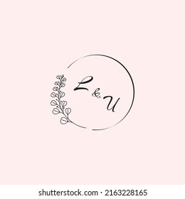 UL wedding logo letters in high quality professional design that will print well across any print media