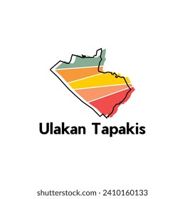 Ulakan Tapakis map. vector map of Indonesia Country colorful design, suitable for your company