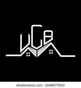 ULB Real State logo design, ULB simple and modern logo. ULB luxurious alphabet design  