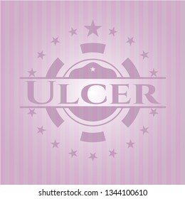 Ulcer badge with pink background