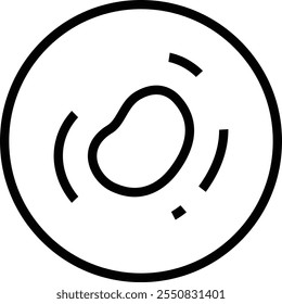 ulcer icon. Thin linear style design isolated on white background