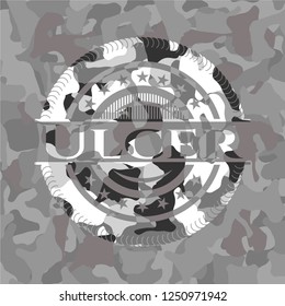 Ulcer on grey camouflaged pattern