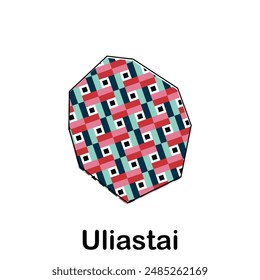 Uliastai map. vector map of Mongolia Country colorful design, illustration design template on white background