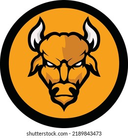ull logo designs - Brave Bull head mascot Logo design. Bull head mascot for sport. Buffalo logo design, Vector Template Illustration Design. Mascot Brave Bull Logo design any kind of graphic work