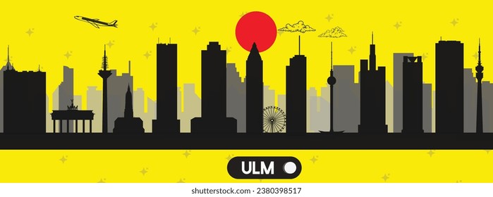 Ulm , Germany beautiful skyline vector illustration