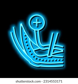 ulnar nerve release neon light sign vector. ulnar nerve release illustration