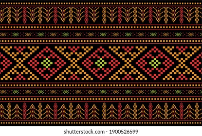 Ulos Batak Toba in black red and gold, elegant design