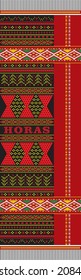 Ulos Batak Toba in black red and gold, elegant design