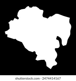Ulsan map, metropolitan city of South Korea. Vector illustration.
