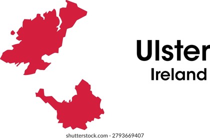 ulster ireland map in vectors