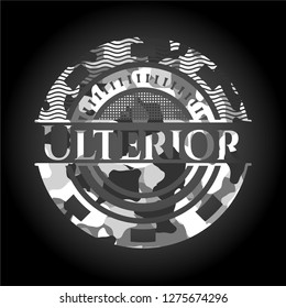Ulterior on grey camouflage texture
