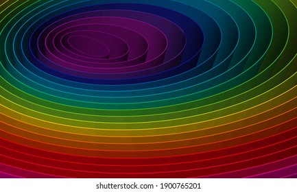 Último vector de fondo de color redondo 3D