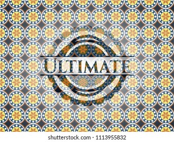  Ultimate arabic style badge. Arabesque decoration.