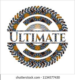 Ultimate arabic style emblem. Arabesque decoration.