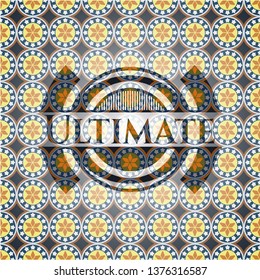 Ultimate arabic style emblem. Arabesque decoration.