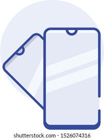 Ultimate Blue line icon Gadget , phone illustration