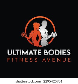 Ultimate Bodies Fitness Avenue business logo design