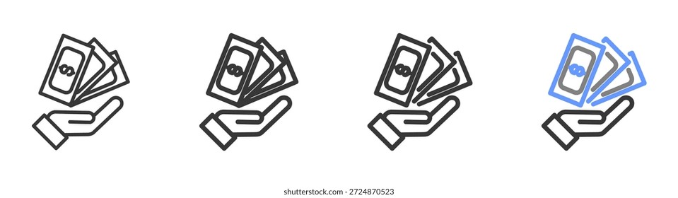The Ultimate budget Styles with Variations Line of icon set vector illustration