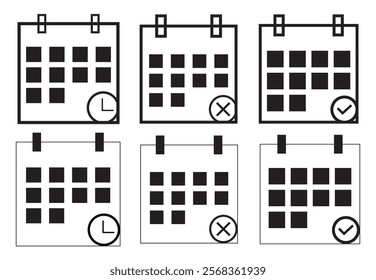 Ultimate Calendar Set for Planning Vector Design