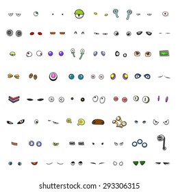 Ultimate Cartoon Eyes Collection- vector illustration