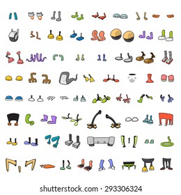 Ultimate Cartoon Legs Collection - vector illustration