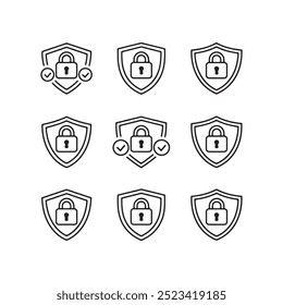 Coleção definitiva de escudos de segurança e ícones de bloqueio