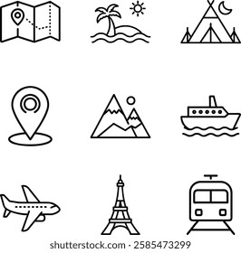 Ultimate Collection of Travel Icons for Tourism and Exploration