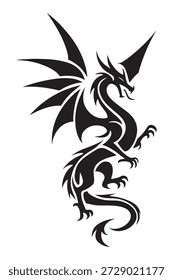 Design de logotipo do símbolo do Dragão Supremo