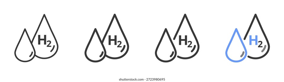 The Ultimate emission Styles with Variations Line of icon set vector illustration