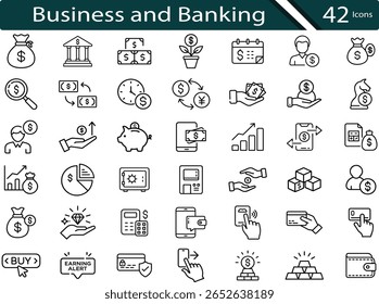 Ultimate Finance and Investment Icon Pack for Business and Banking Projects.