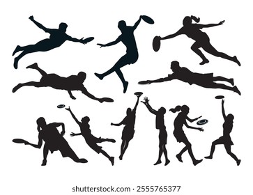 Ultimate Frisbee Vector For Print, Ultimate Frisbee Clipart, Ultimate Frisbee Vector Illustration