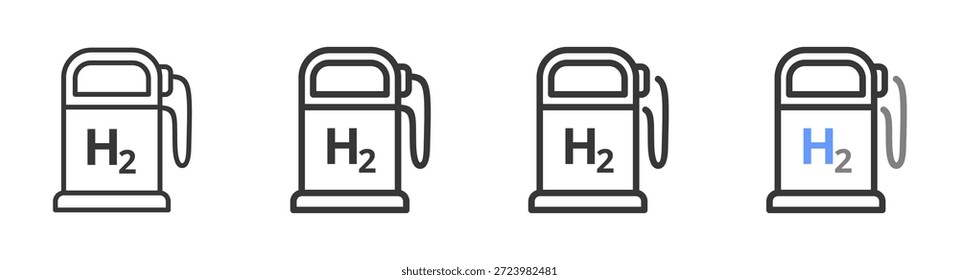 The Ultimate fuel Styles con Variantes Línea de iconos Ilustración vectorial