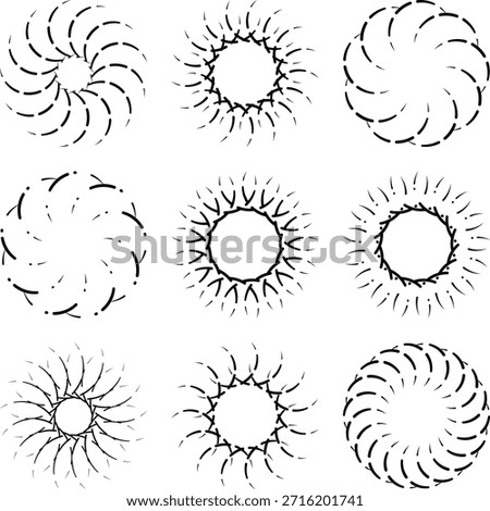 Ultimate Geometric Vector Bundle - Minimalist Halftone Mandalas, Radial Ornaments, Spirograph Sunbursts, and Dotted Optical Art Patterns for Modern Graphic Design