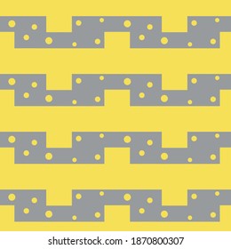 Ultimate gray and illuminating yellow seamless vector abstract pattern. Geometric zig zag surface print design for fabrics, stationery, scrapbook paper, gift wrap, backgrounds, textiles and packaging.