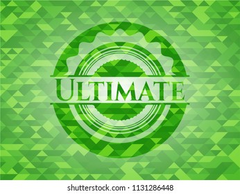 Ultimate green mosaic emblem