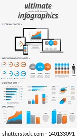 Ultimate infographics elements set vector